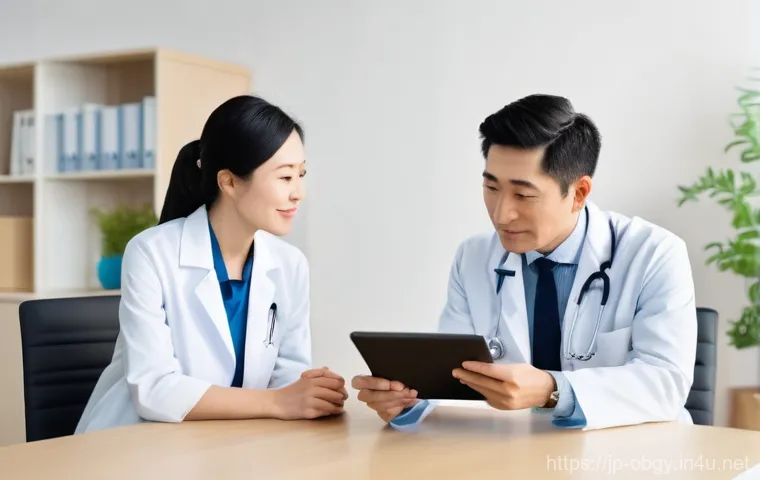 난임 검사의 종류와 비용 - **Prompt for a female infertility examination, focusing on care and professionalism:**
    "A candid...