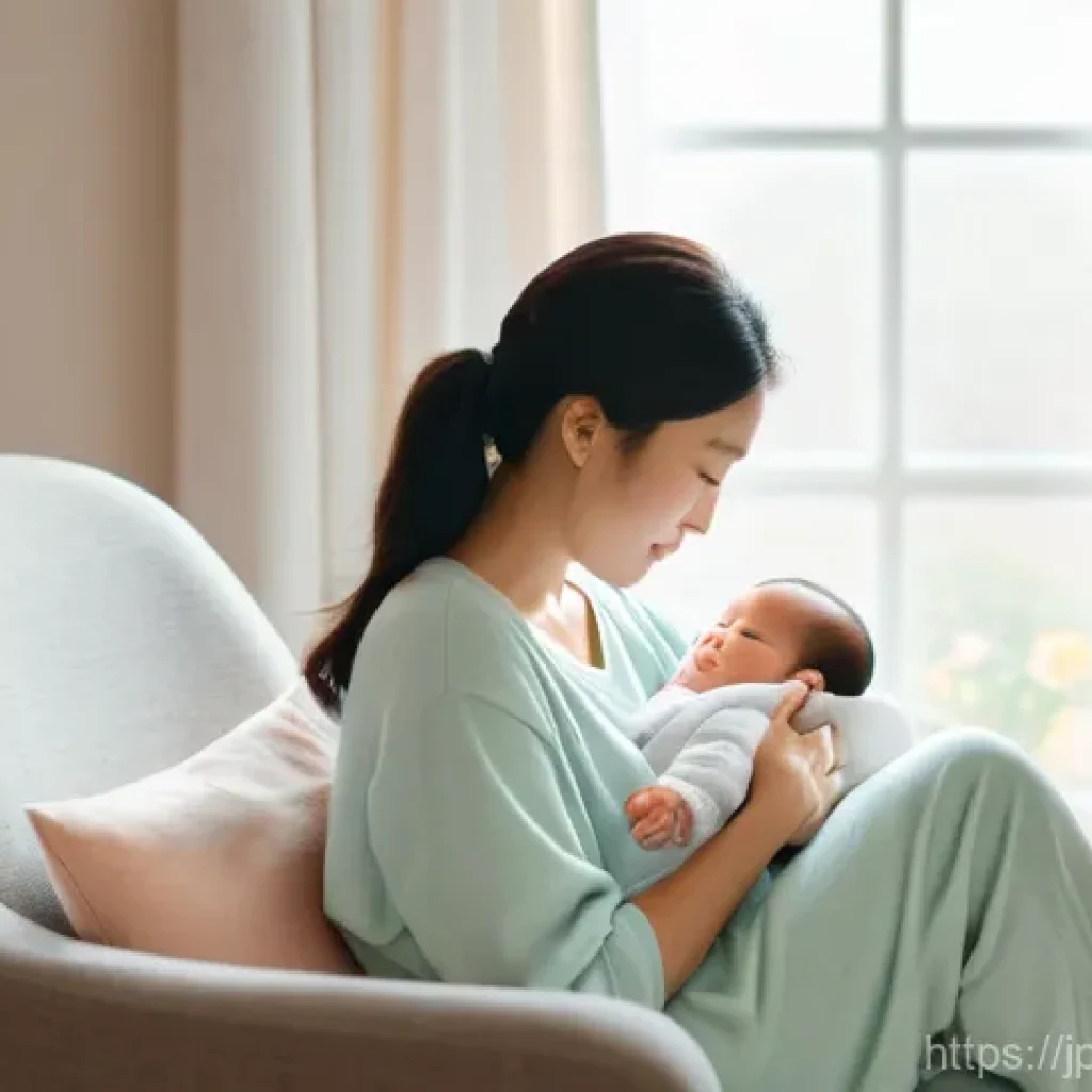 출산 후 생리 회복 시기와 주의사항 - **Prompt 1: Serene New Mother Reflecting on Body's Journey**
    A gentle, serene Japanese new mothe...