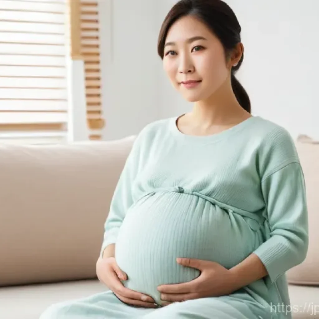 임신 중 기형아 검사 시기와 방법 - **Prompt:** "A gentle and hopeful portrait of a young Japanese pregnant woman, approximately in her ...